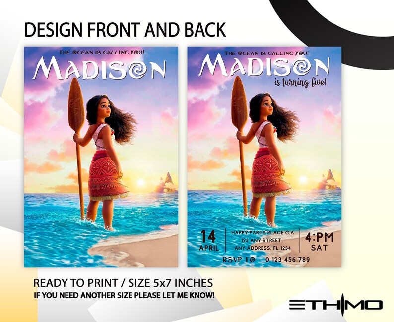 Editable Baby Moana 2 Invitation Printable Baby Moana Birthday Invite