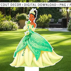 The Princess and the Frog CutOut, Tiana Princess Big Decor, Tiana Party Decoration Theme, Birthday Party, Stand Up Prop, Digital Download