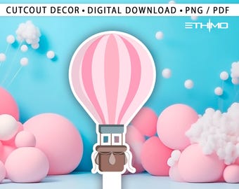 Cute Airplane Cutout, Airplane Big Decor, Car Party Decoration Theme Baby Shower or Birthday Party Stand Up Prop, Digital Download