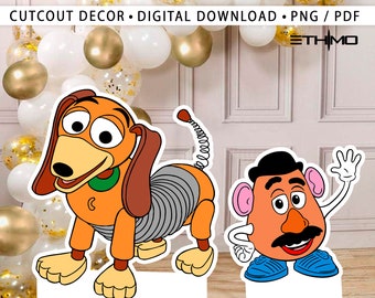 Toy Story CutOut, Toy Story Cutout Decor, Woody Toy Story Party Decoration Theme, Birthday Party Stand Up Prop, Digital Download
