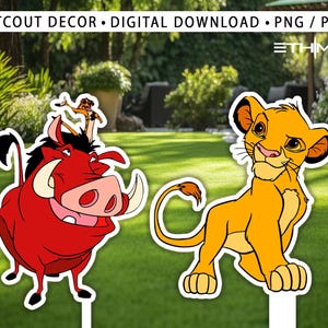 Lion King Cutout, Lion King Decor, Lion King Simba Party Decoration Theme, Birthday Party, Stand Up Prop, Digital Download