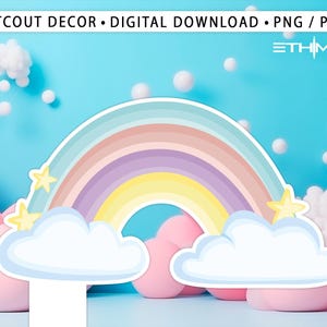 Ritagli di cartone arcobaleno - Decorazioni per feste arcobaleno - Porta la tua festa a un altro livello - Articoli per feste - Tutti i personaggi disponibili