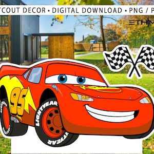 Cars Cutout, Cars Movie Big Decor, Cars Party Decoration Theme Baby shower Or Birthday Party Stand Up Prop, Digital Download