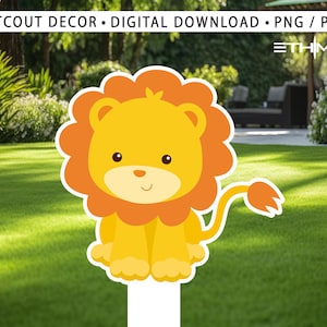 Ritagli di cartone con personaggi di animali leoni - Decorazioni per feste con leoni - Porta la tua festa a un altro livello - Articoli per feste