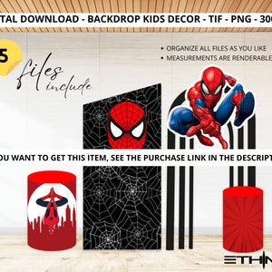 Spiderman Cutout, Big Decor, Party Decorations, Birthday Prop, Yard Sign, Standee, Centerpiece, Kids Party Decor, Digital File image 3
