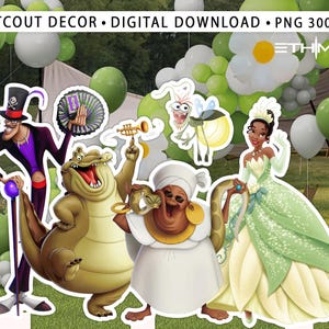 The Princess and the Frog CutOut, Tiana Princess Big Decor, Tiana Party Decoration Theme, Birthday Party, Stand Up Prop, Digital Download