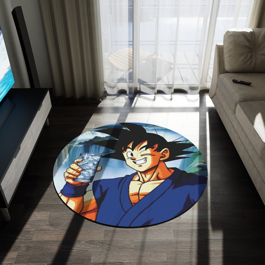 Groku Rug Water Goku Round Rug, Water, Z Fighter, Goku Water Rug, Decor Rug ...