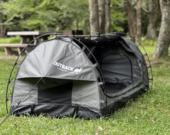 Outback Camping Swag Tent: Waterproof Canvas Single Person Tent - Main Image