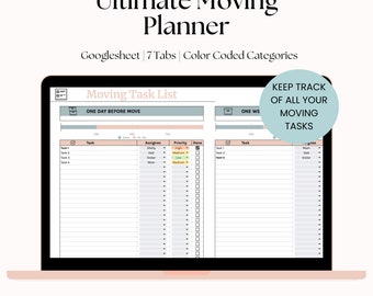 Moving Checklist & Packing Inventory – Google Sheets Planner