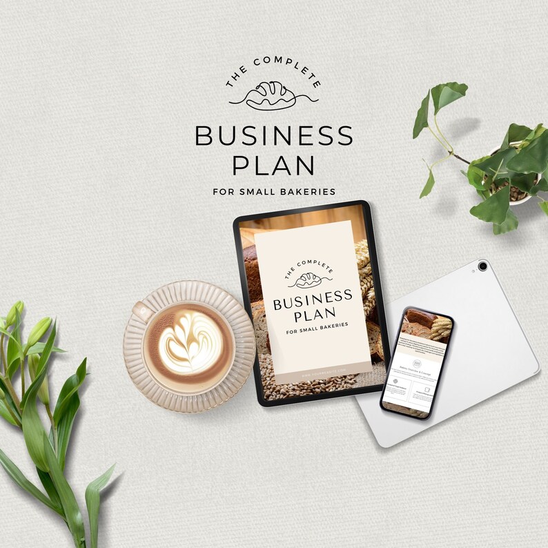 Business Plan Canva Template Bakery Business Planner Start up Business