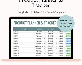 Product Creation & Inventory Tracker – Google Sheets Template