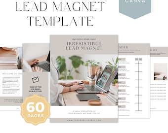 60-seitige Blei Magnet Canva Vorlage | Bearbeitbares Opt-In Freebie für Coaches & Kreative | PDF-Vorlage für den E-Mail-Listen-Generator