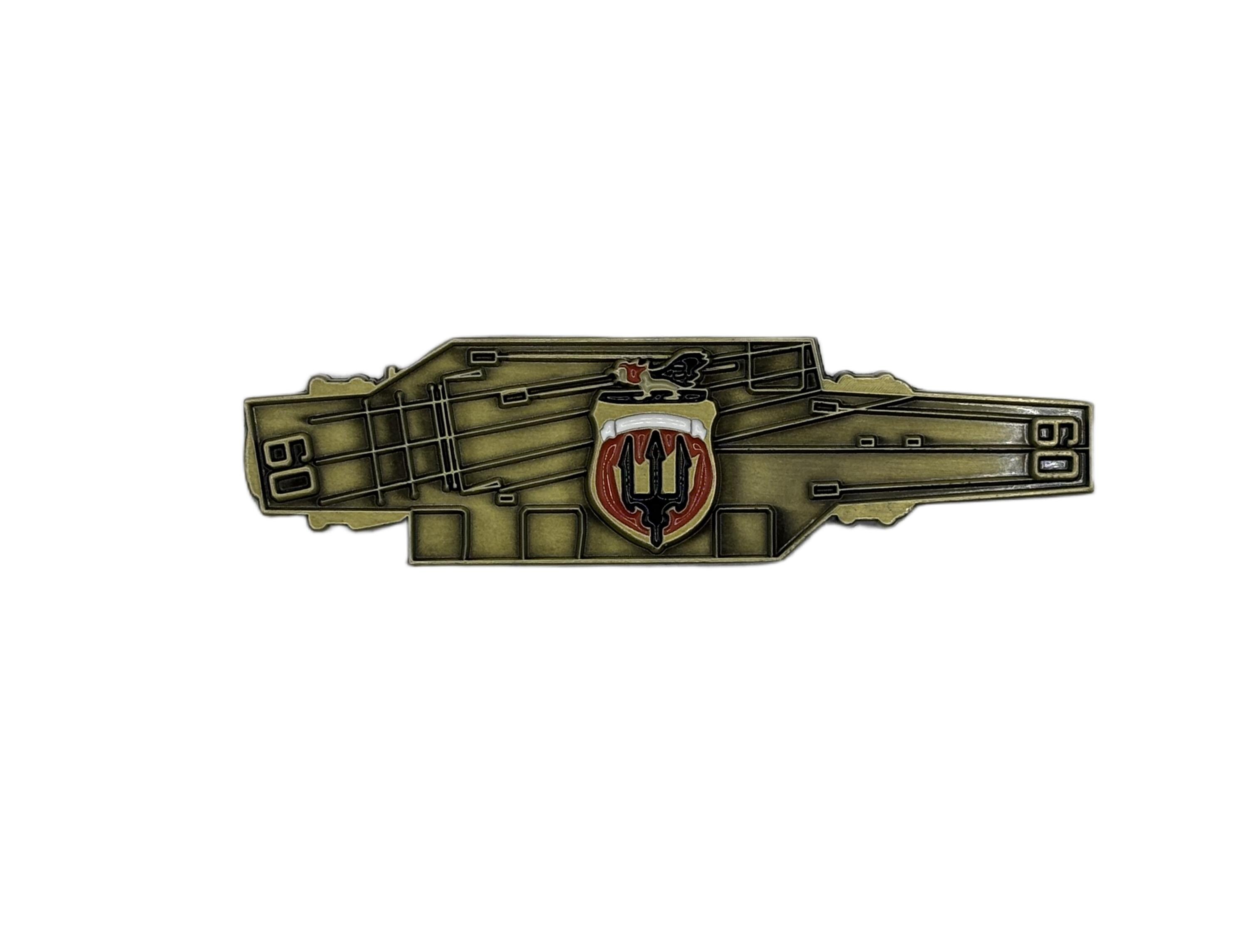 thumbnail image 2 of USS Saratoga CV-60 US Navy Challenge Coin – Modern Militaria Collectible 2 of 2