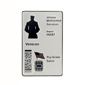 US Navy Veteran ID Shaped Challenge Coin