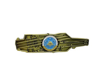 USS Dwight D. Eisenhower (CVN-69)- US Navy Challenge Coin - Carrier Shape