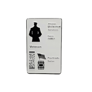 US Navy Veteran ID Shaped Challenge Coin