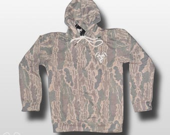 Old School Camo Hoodie: White Washed Camouflage Sweatshirt