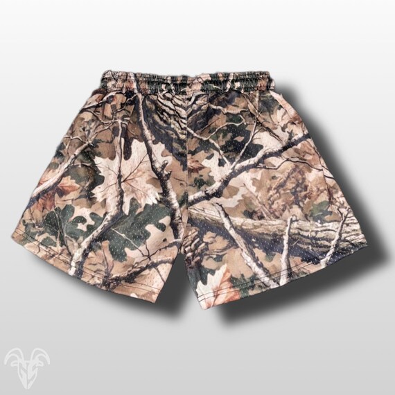 Goat Strength Hunter Camouflaged Patterned Athletic Mesh Shorts