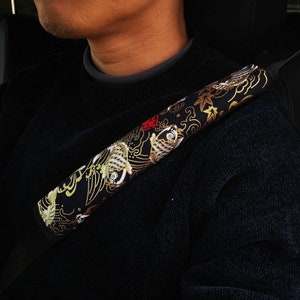 2 pz Protezione per le spalle dell'auto JDM Stile giapponese Decorazione per le spalle della cintura di sicurezza Copertura per cintura di sicurezza personalizzata per camion Copertura protettiva per cintura di sicurezza