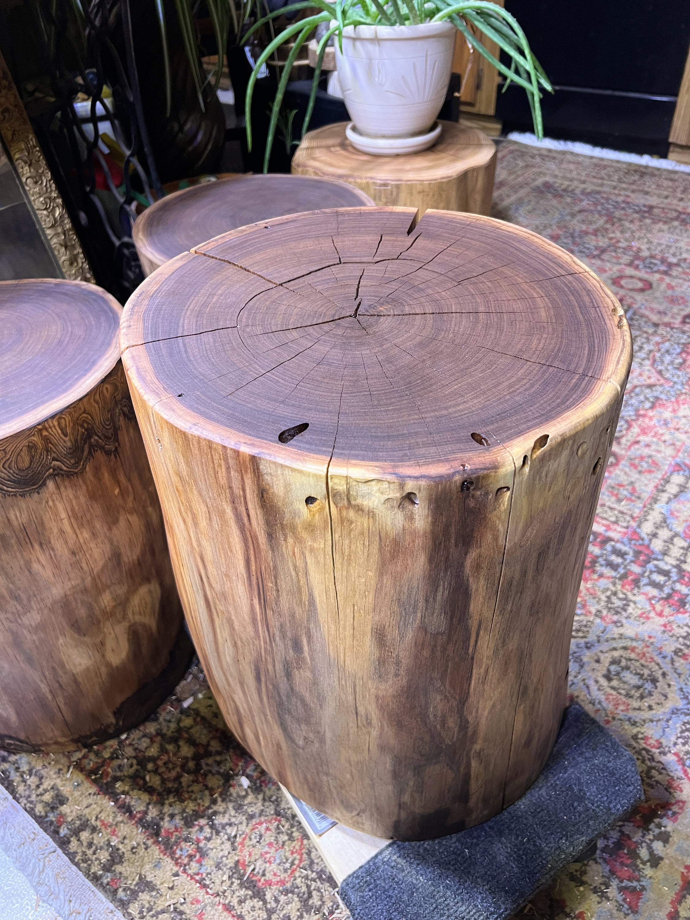 Live Edge Walnut Stump Table Etsy