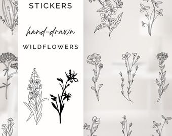 Wildflower GoodNotes Stickers | Botanical & Floral Hand-Drawn Planner Stickers