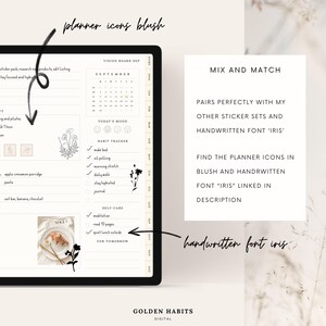 Wildflower GoodNotes Stickers | Botanical & Floral Hand-Drawn Planner Stickers image 6