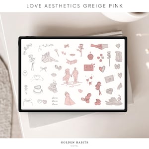 Romantic Digital Planner Stickers for GoodNotes | Valentine’s Day Love Pack | Couple Journaling | Hand-Drawn