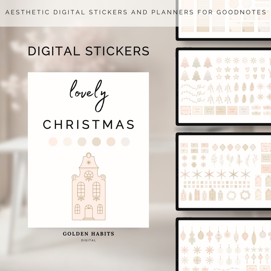 Digital Christmas Stickers for Goodnotes Sticker Book and Elements ...