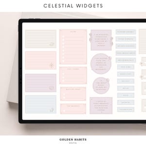 Celestial Habit Tracker Aufkleber für GoodNotes | Astrologie Planer Widgets | Zauberhafte Digitale Sticker