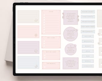 Celestial Planner Stickers for GoodNotes | Habit Tracker Widgets | Astrology Reading & Journal