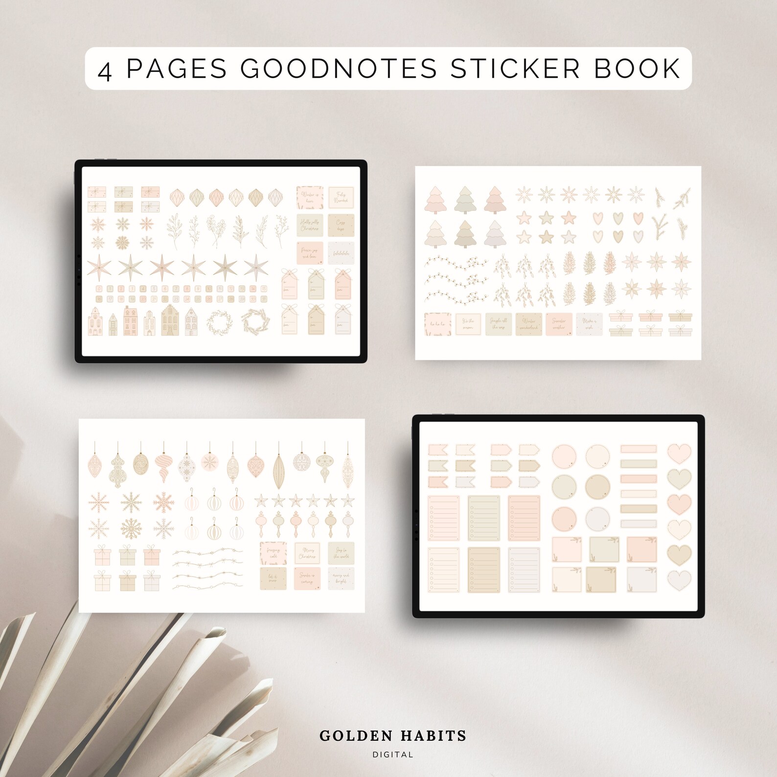 Digital Christmas Stickers for Goodnotes Sticker Book and Elements ...