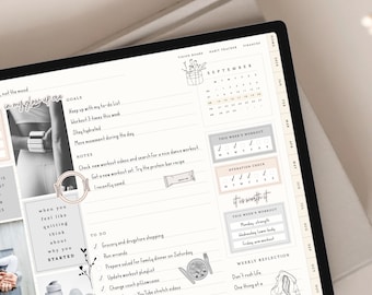 GoodNotes Fitness Stickers: Workout Habit Trackers for Digital Planner, Gym Widgets