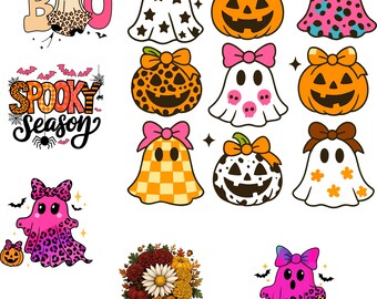 Preppy Ghost Boo PNG, Leopard Spooky Coquette PNG, Leopard Ghost PNG, Halloween Png, Fall Png, Trendy Png, Trendy Halloween Png, Pumpkin Png