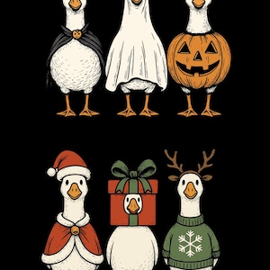 Goose Halloween Fall Png, Spooky Goose Halloween Png, Boo Ghost Goose Png, Spooky Season Png, Funny Halloween Goose Png, Halloween Duck Png