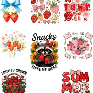 Strawberry SVG Bundle: Fruit Clipart, Cricut & Silhouette Cut Files (Digital Download