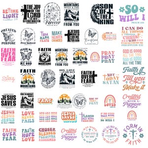 Christian SVG Bundle: Bible Verse, Faith, Jesus (PNG/SVG)
