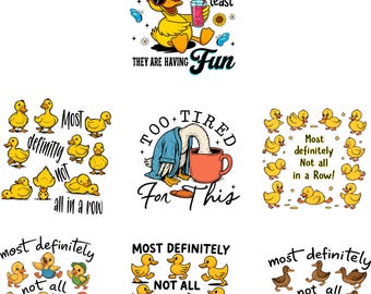 Grappige eenden niet allemaal op een rij PNG, sarcastische Snarky Duck Svg, grappige geestelijke gezondheid Clipart, schattige eend png, grappig dier, sarcasme trendy png