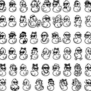 Rubber Duck SVG Bundle, Cute Baby Duck Svg, Rubber Duck Clipart, Duck Vector, Bath Duck Silhouette, Duck Cut File, Rubber Duck Png