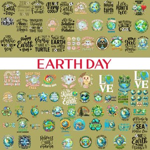 Earth Day PNG SVG Bundle: Save The Planet Designs (Digital Download)