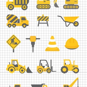 Construção Svg, Caminhões Svg, Escavadeira Svg, Caminhão Basculante Svg, Clipart de Construção, Escavadeira Cricut, Construção Cricut