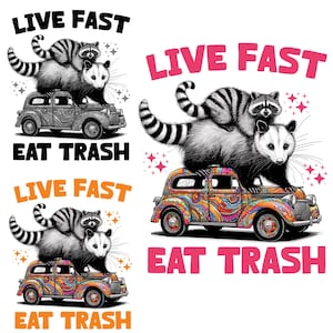 Vive rápido come basura PNG, Zarigüeya basura Png, Clipart de zarigüeya divertida, Mantente basura Png, Sarcástico Png, Vive rápido come basura SVG PNG, Zarigüeya divertida