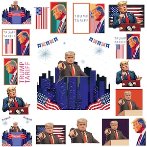 Trump 4th of July PNG SVG: MAGA Clipart (Digital Download)