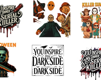 Paquete de cereales con personajes de terror divertidos (PNG), Halloween retro (PNG), Personajes de Halloween (PNG), Halloween 2025 (PNG), Inspiras mi lado oscuro (PNG)