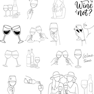 Wijn Svg-bundel, wijn Svg, alcohol Svg-bundel, wijnglas Svg, grappige wijnspreuken Svg, wijncitaat Svg, wijn gesneden bestanden, bestanden voor Cricut, wijn