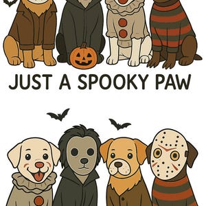 Spooky Paw Halloween PNG: Dog Ghost Design (Digital Download, SVG/PNG Bundle
