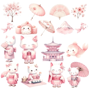 Cherry Blossom SVG Bundle: Japanese Sakura Clipart (Digital File)