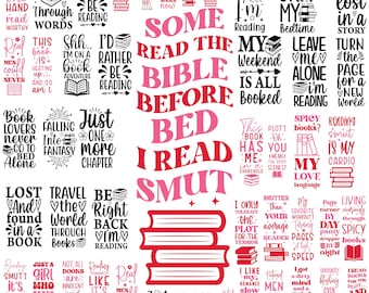 Bookmark SVG Bundle: Retro Book Lover Quotes (PNG/SVG)