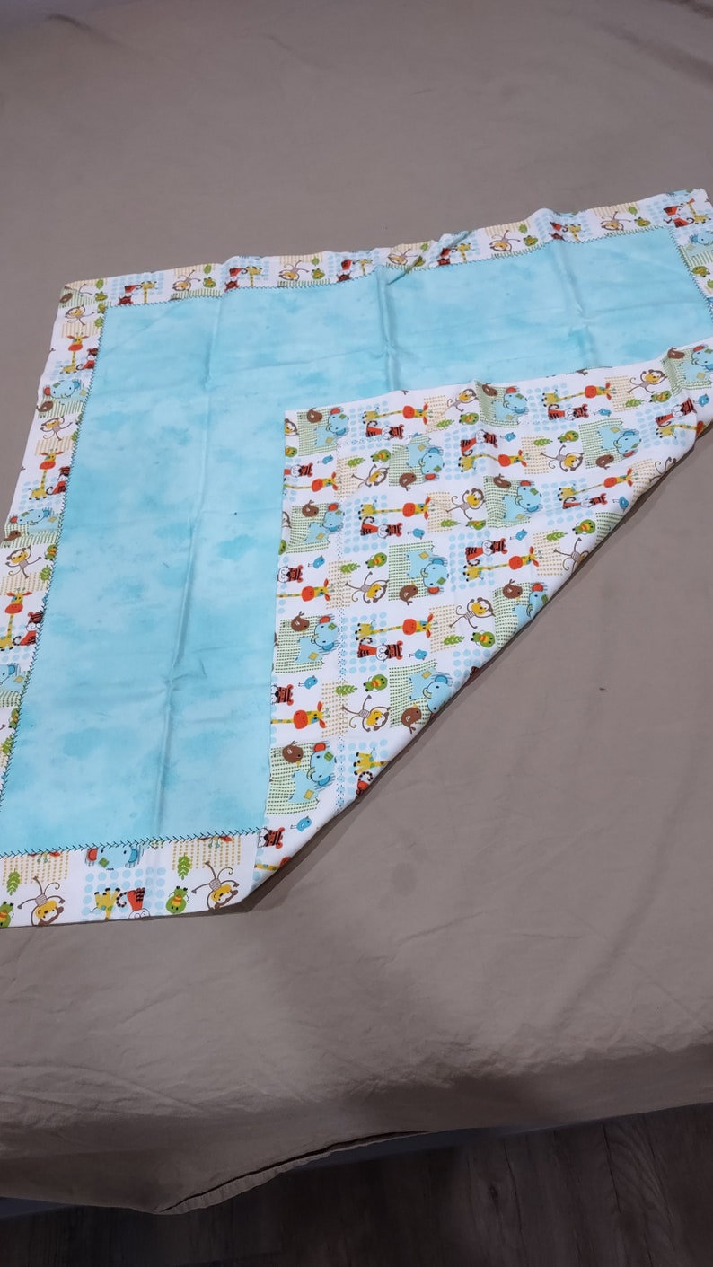 Baby blankets and Vintage fabric in crib quilt rocking horse image 6