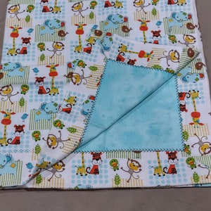 Baby blankets and Vintage fabric in crib quilt rocking horse image 5
