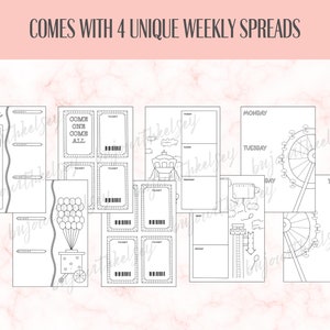 Undated Premade Bullet Journal Pages Carnival 2025 Digital Planner ...